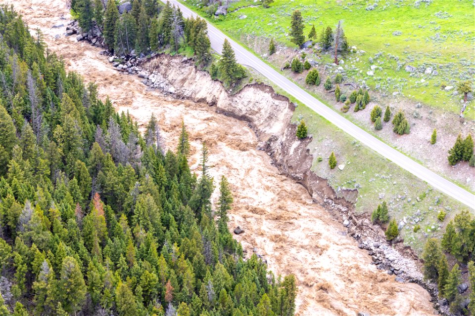 Yellowstone flood event 2022: Northeast Entrance Road washouts (5)