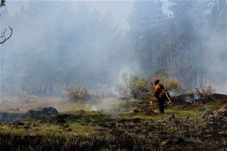 Prescribed burn on Barlow Ranger District, Mt. Hood National Forest