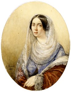 Karl (Pavlovic) Brjullov (1799–1852): Portrait of a Woman / Naisen muotokuva / Porträtt av en kvinna photo