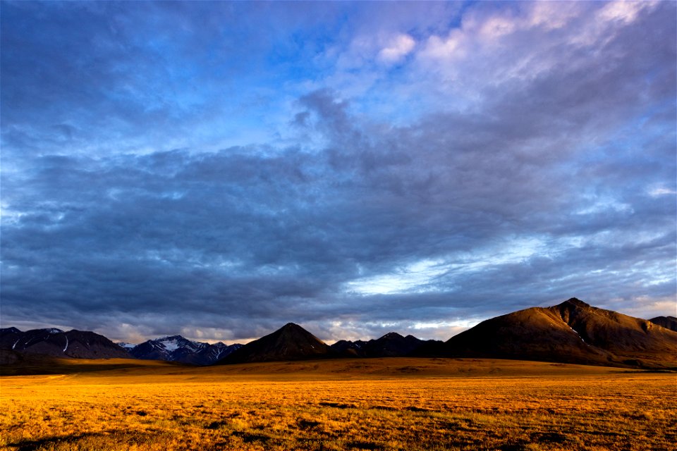 Midnight sun in the Brooks Range