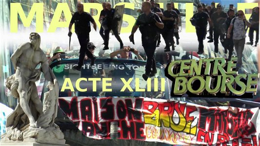 Acte 43 gilets jaunes Marseille (mon résumé) avec la marche pour une vie et des logements dignes + violences policières