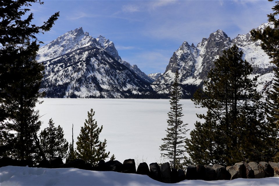 Jenny Lake Overlook in Winter
