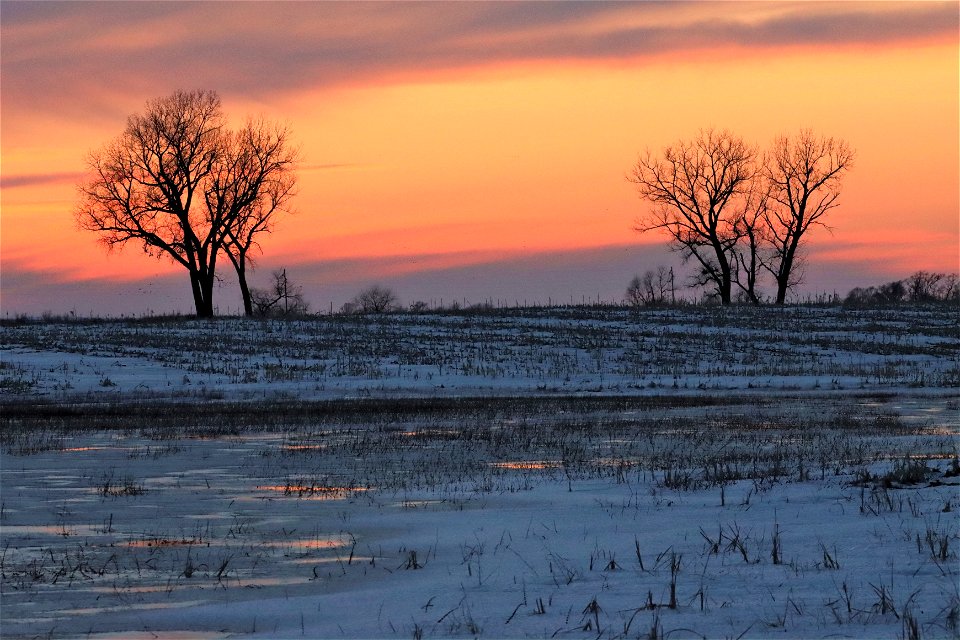 Early Spring Sunset Huron Wetland Management District