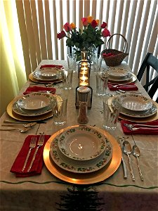 Christmas Dinner Table photo