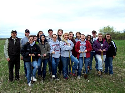 McGregor HS National Honor Society Students with Refuge Manager photo