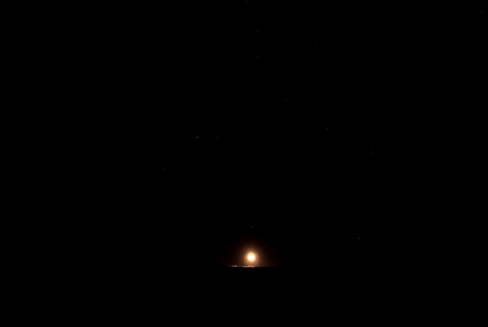 Night Sky , Blood Moon, Evil Combe, Dartmoor National Park, Devon, UK . 21st Nov 2021