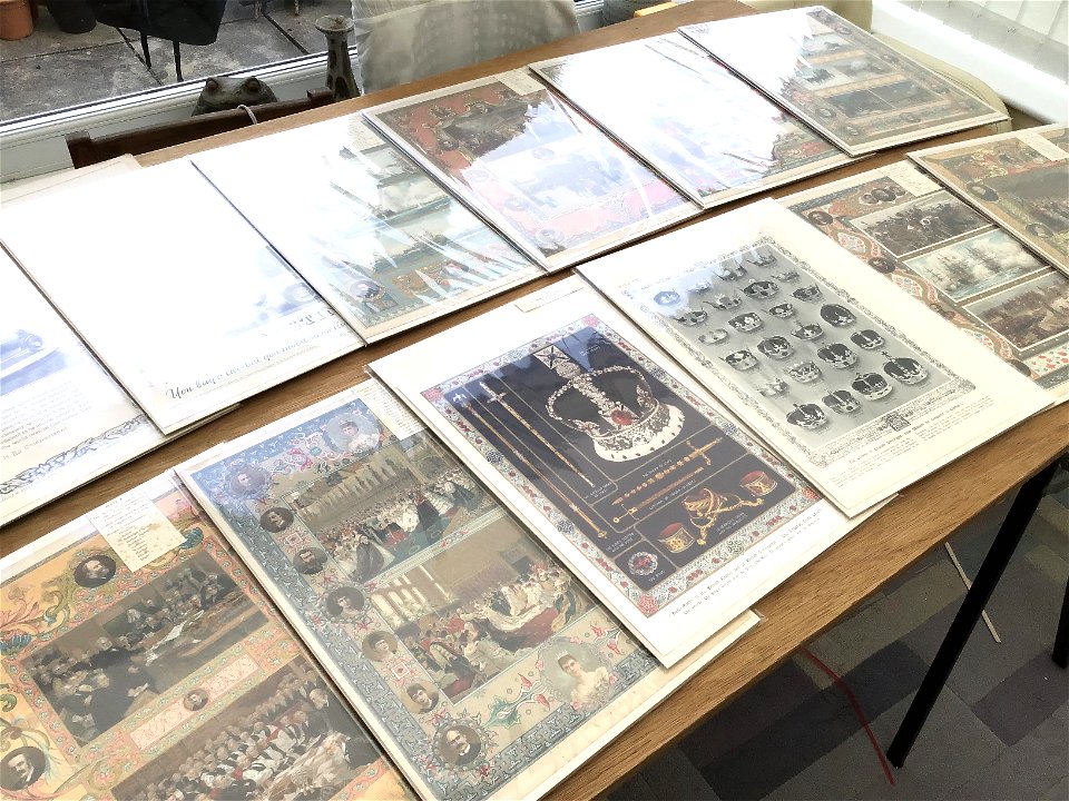 Antiques Stall Preparation The Illustrated London News 1897 Queen Victoria's Diamond Jubilee Colour Plates - Diary Note > description from publication placed inside cello bag for picture framer