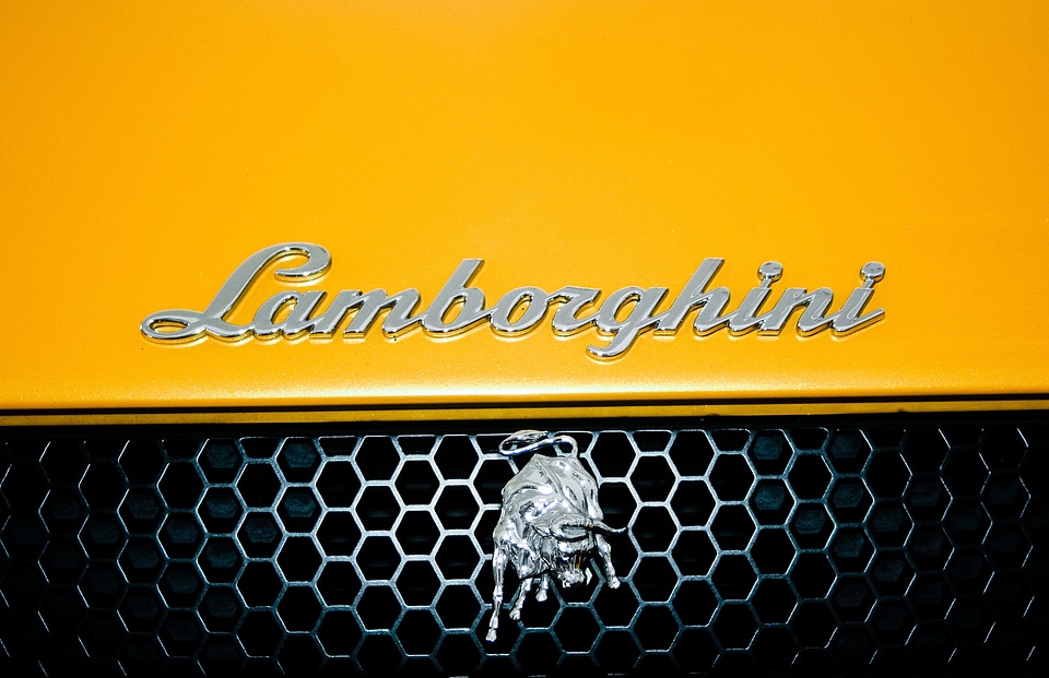 Yellow sportscar automobile