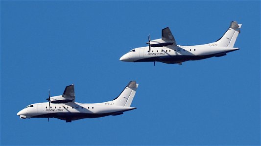 2 x Dornier Do-328-110 Private Wings: D-CATZ (3700 ft.) & D-CLAY (3800 ft.)