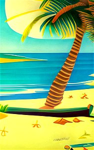 'Tropical Beach Travel Poster'