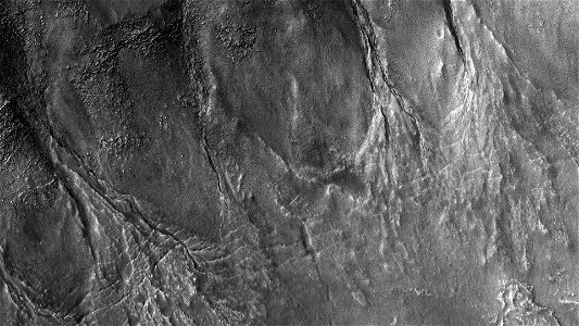 Gullies with Light-Toned Apron Material
