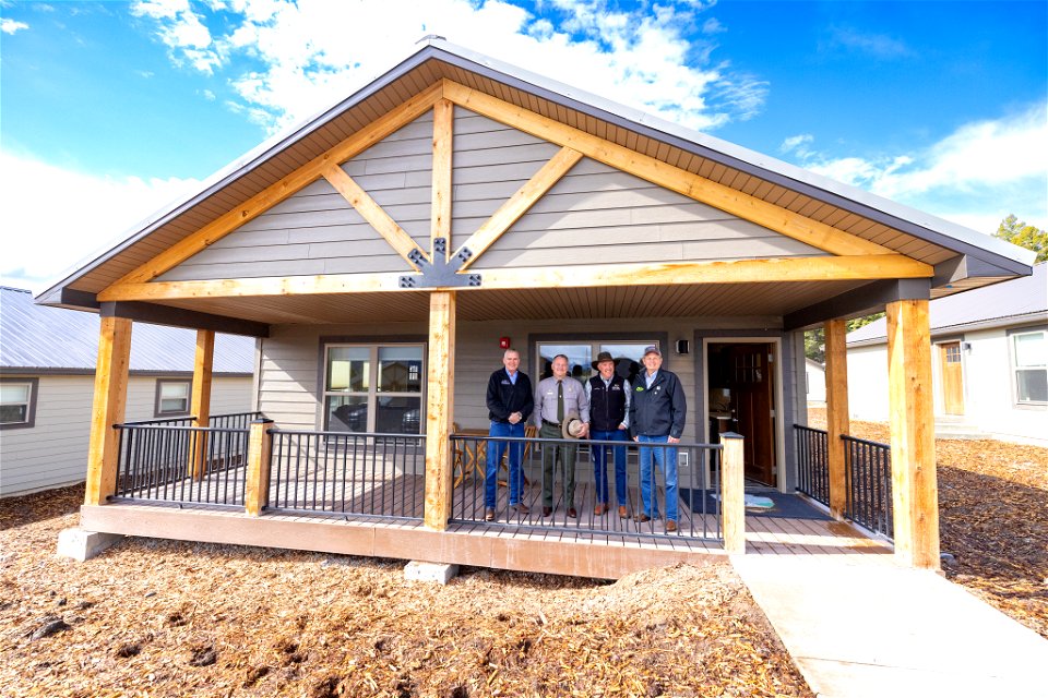 Matt Rosendale, Cam Sholly, Brian Yablonski, Steve Daines and new employee housing