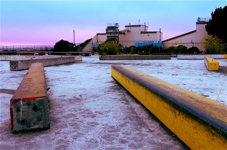 Colorful concrete beams