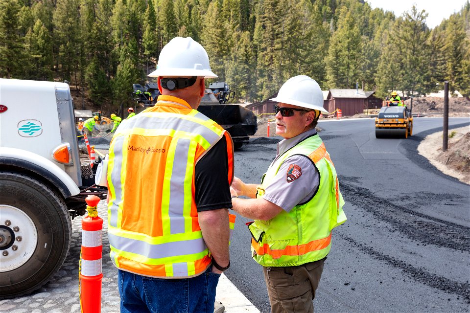 Dan Rhodes working with Federal Highways at Roosevelt Lodge improvement project