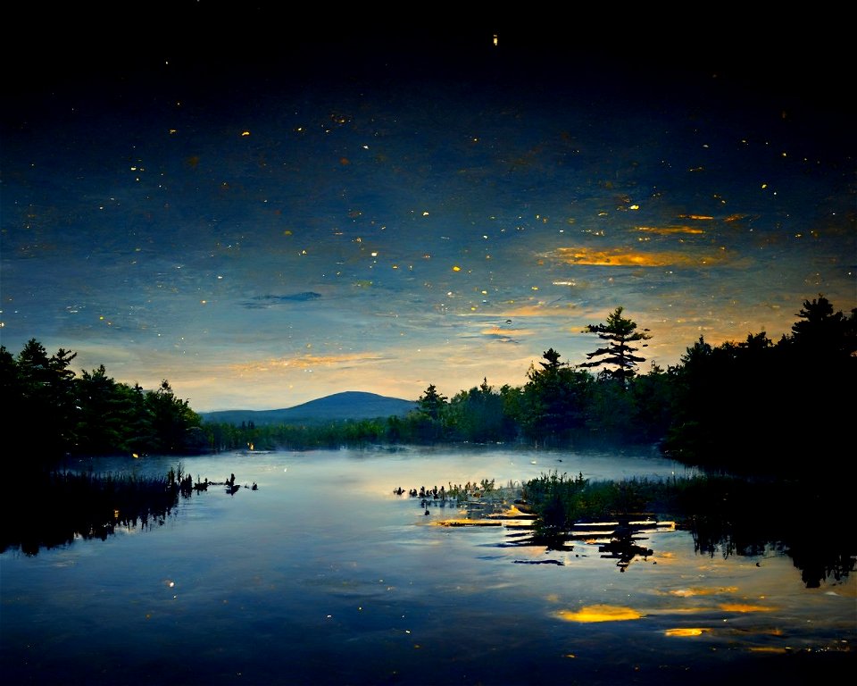'Evening on the Pond'