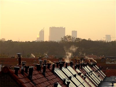 Belgisch Park met uitzicht op het kapitaal