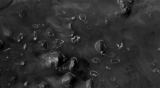 Light-Toned Rock Exposures in Noctis Labyrinthus