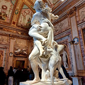 Full Side  Rape of Proserpina Villa Borghese Gallary Rome Italy