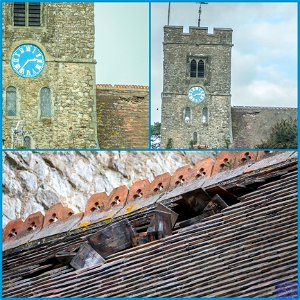 Storm Damage. Aylesford Church.