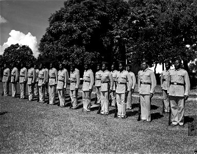 SC 364395 - British native police, Efate, New Hebrides. 28 February, 1944.