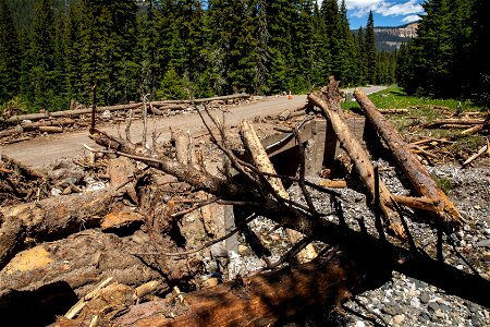 Flood Damage to Northeast Entrance Road from a dry wash. photo