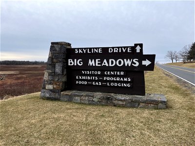 Big Meadows Sign Thawed photo