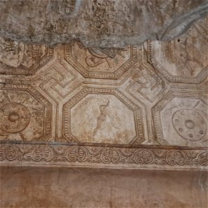 Changing Room Stabian Bath Ceiling design Ruins Pompeii Italy