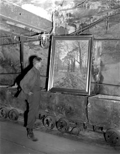 SC 374692 - One of many paintings discovered in the vaults.