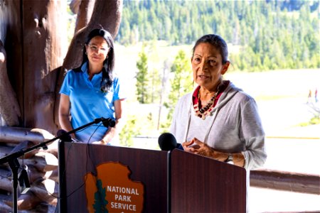 Yellowstone flood event 2022: Secretary Haaland speaks at a press availability