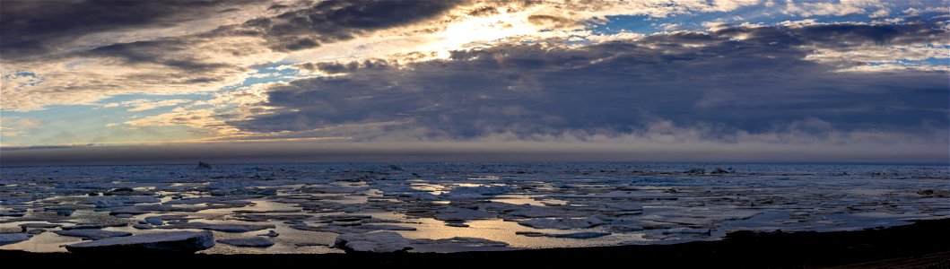 Clouds and ice on the Chukchi Sea photo