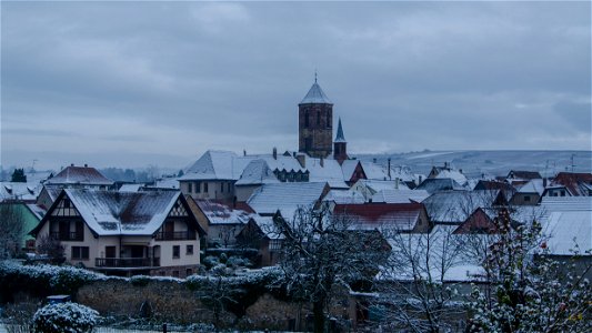 Couverture hivernale sur Rosheim photo
