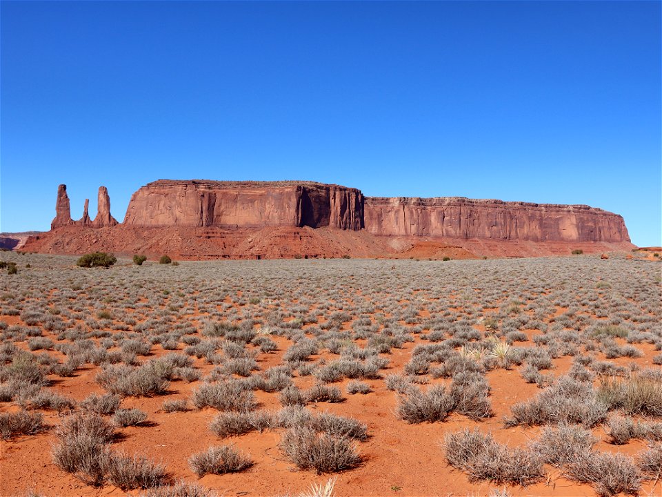 Mitchell Mesa at Monument Valley in AZ photo