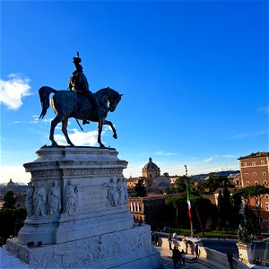Horse from Monument to Vittorio Emanuele II first King of united Italy Rome Italy