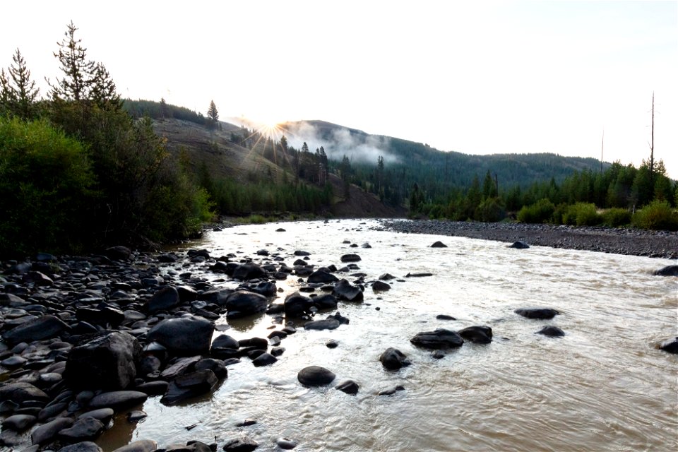 Sunrise over Lamar River