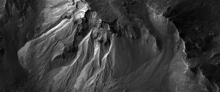 Gullies at the Edge of Hale Crater photo