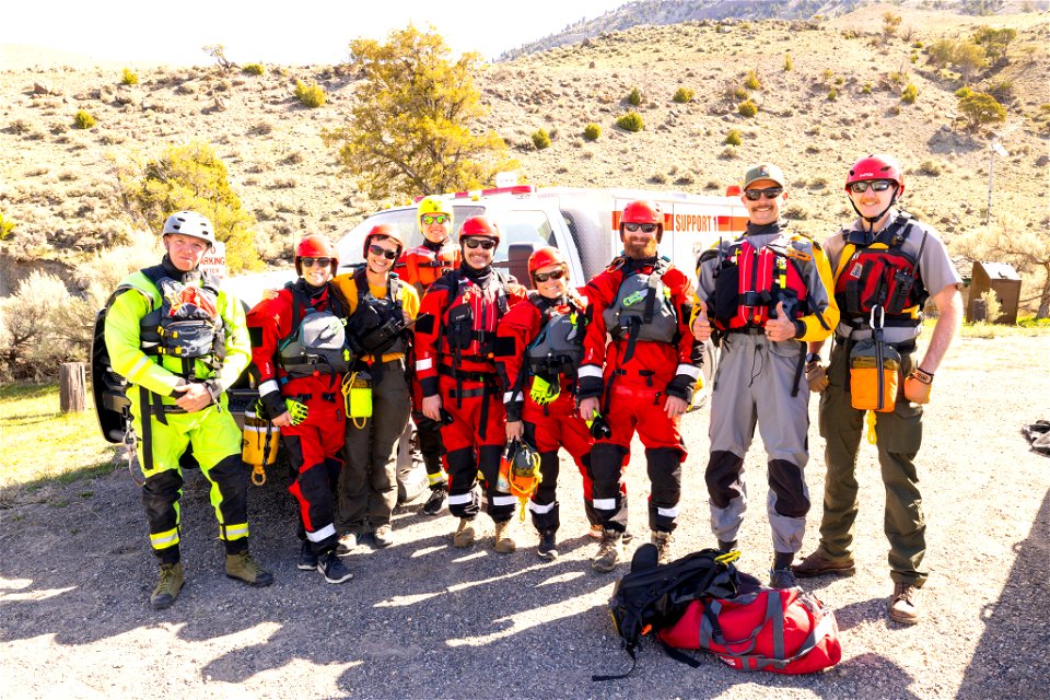 Swiftwater rescue training: group photo