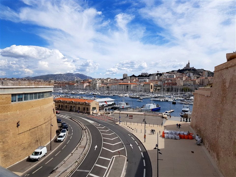 Le Vieux Port de la passerelle du Fort Saint-Nicolas du MUCEM