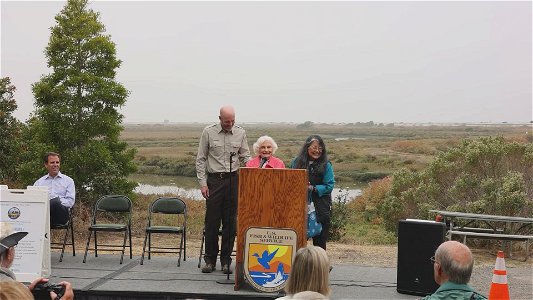 Florence LaRiviere speaks during opening ceremony (part 1/2) photo