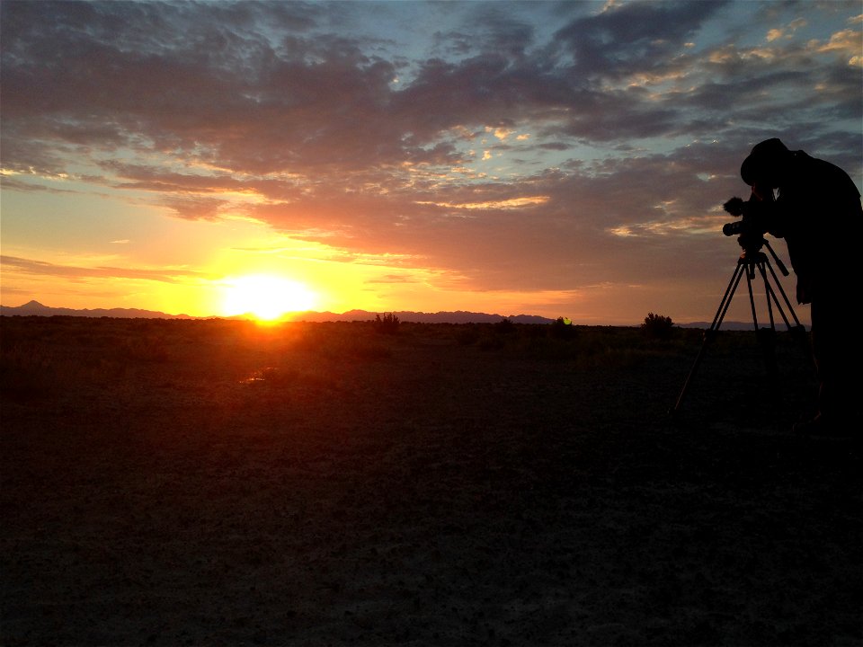 Sunset filming photo