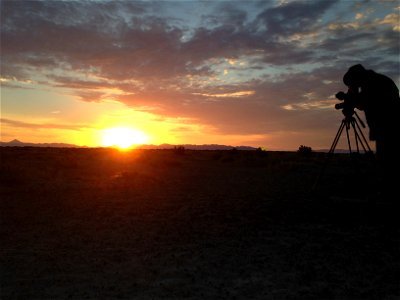 Sunset filming photo