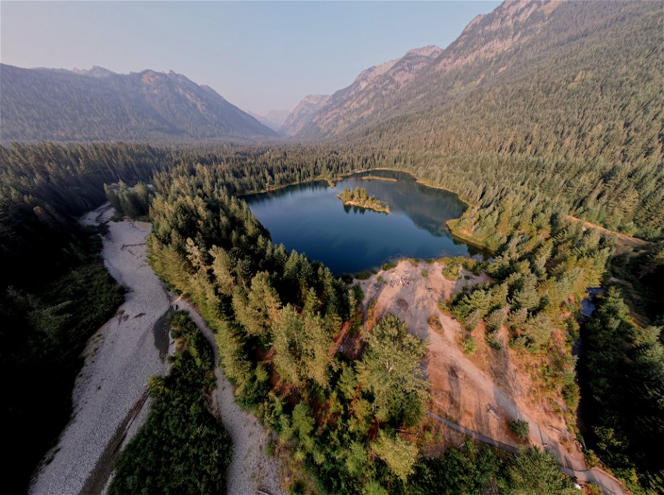 Gold Creek Pond and Valley-before-Snoqualmie Pass-12