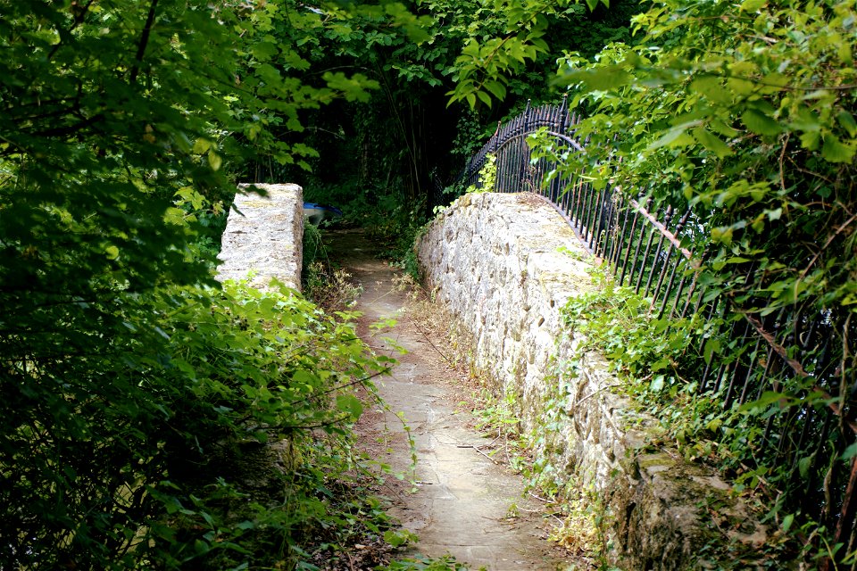 Allington Castle. Private bridge you can see from River Medway towpath.