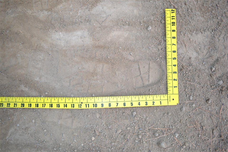 Fire Investigation: footprint measurement