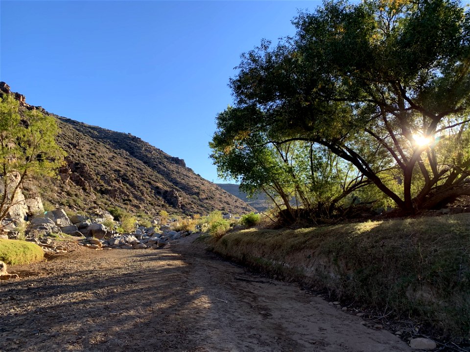 The dry bed of the Agua Fria River