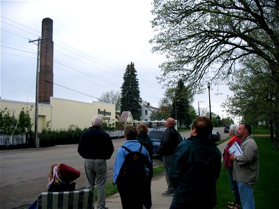 Birdwatchers participated in a Chimney Swift Sit at the Bergens Greenhouse in Detroit Lakes where an old chimney is roost to over 200 swifts. photo