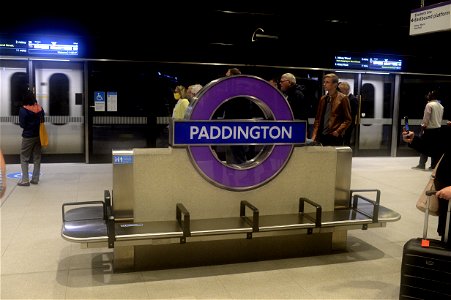 Platform seat and roundel sign