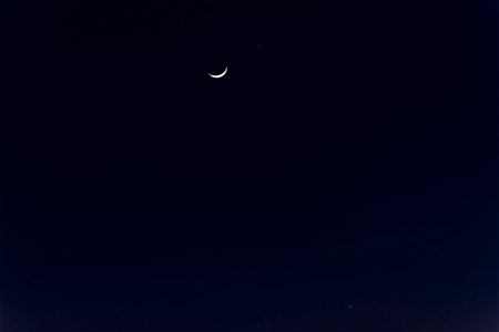 Jupiter, Venus, and the Crescent Moon on 2-22-23 photo