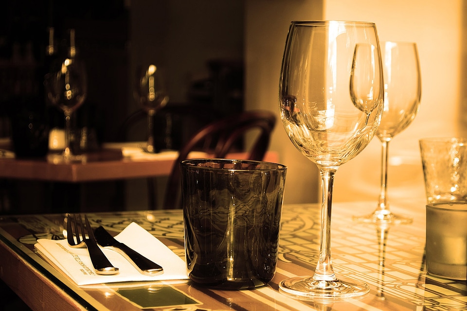 Wine Glass on Table