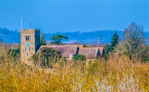 Aylesford Church viewed from M20 J5