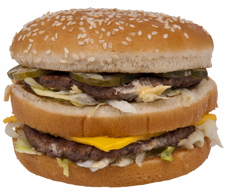 Fast food two patties beef